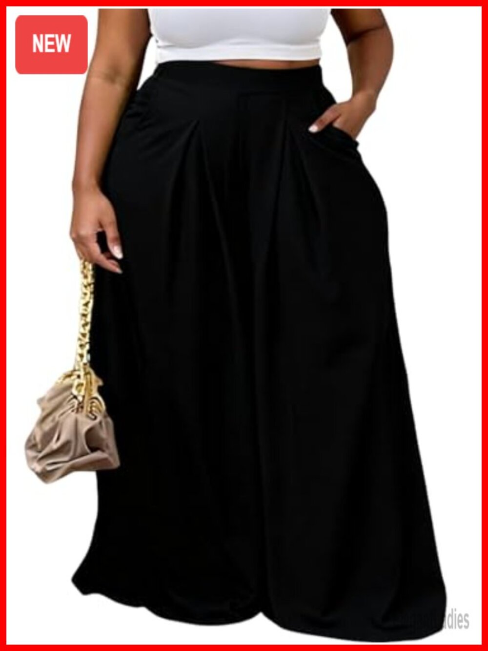 Wide Leg High Waisted Palazzo Pants with Pockets Flowy Lounge Trousers